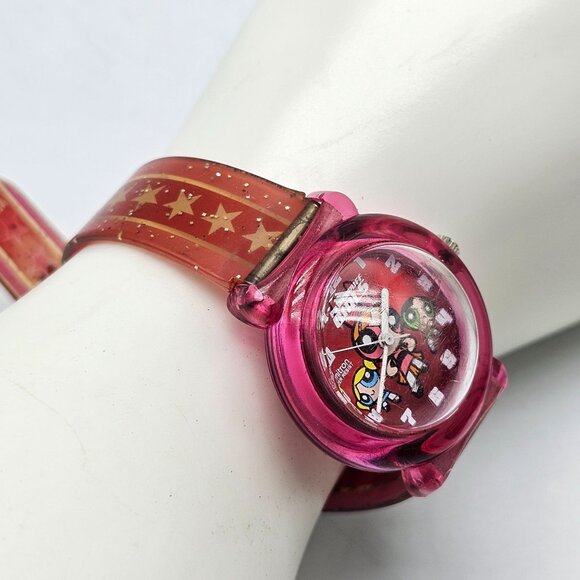 Powerpuff Girls Analog Watch For Kids Pink Red Star Strap Vintage READ ME - Picture 2 of 8